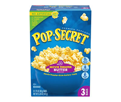 Movie Theater Butter Microwave Popcorn, 3-Pack