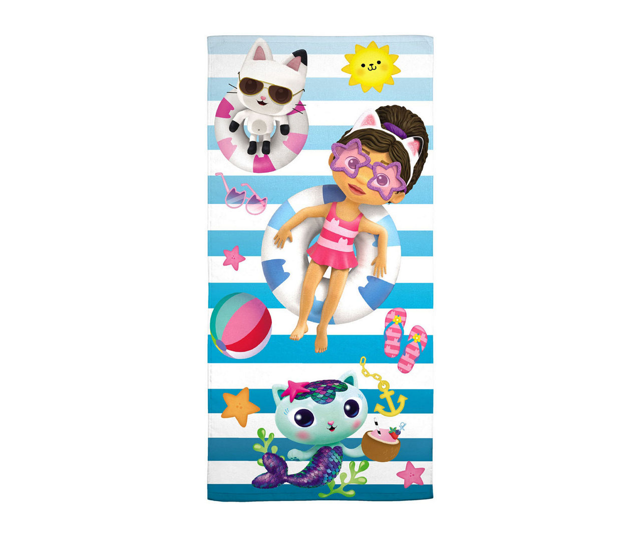Gabby's Dollhouse Gabby & Friends Cruise Party Beach Towel Big Lots
