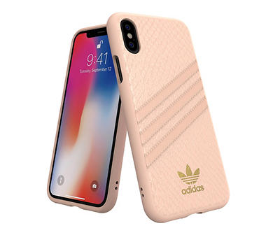 Pink Faux Snakeskin iPhone X/XS Case