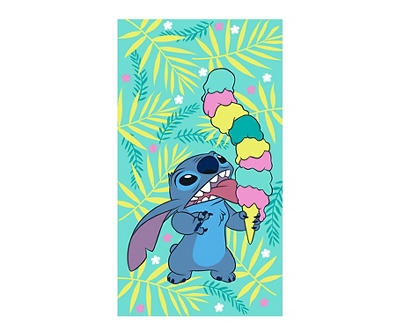Lilo & Stitch Turquoise Stitch Ice Cream Stack Beach Towel