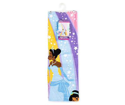Purple, Blue & Yellow Princesses Beach Towel
