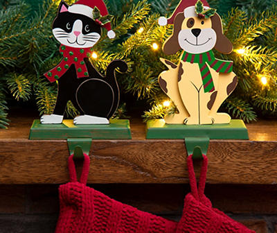 Cat & Dog 2-Piece Stocking Holder Set