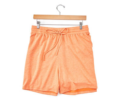 Women's Heather Coral Sunset French Terry Shorts