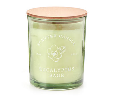 Eucalyptus Sage Green Jar Candle, 16 oz.