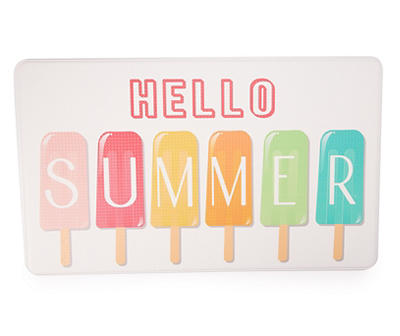 "Hello Summer" White & Multi-Color Ice Pop Cloudstep Mat