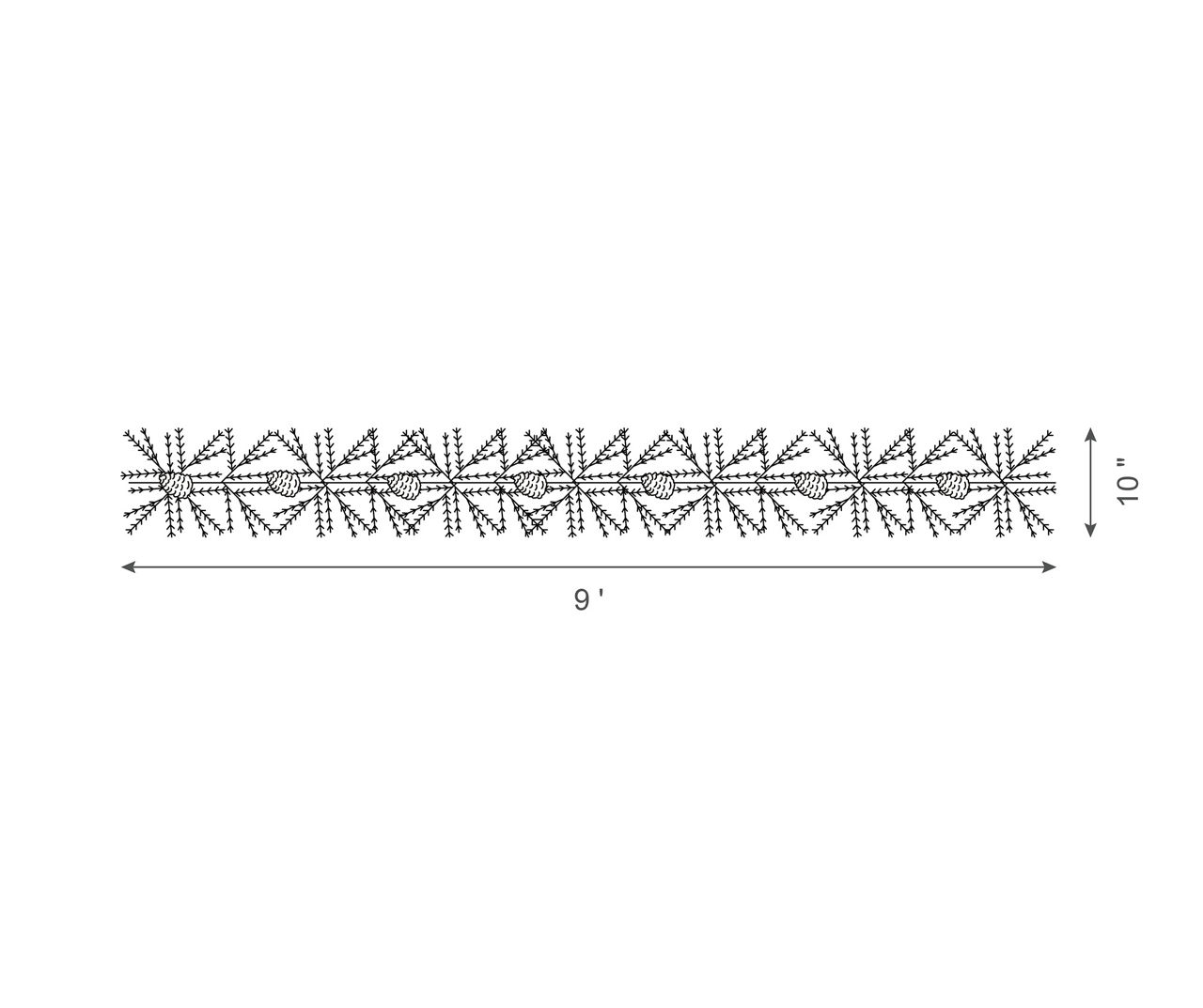 9' Pinecone Pre-Lit LED Garland, 2-Pack