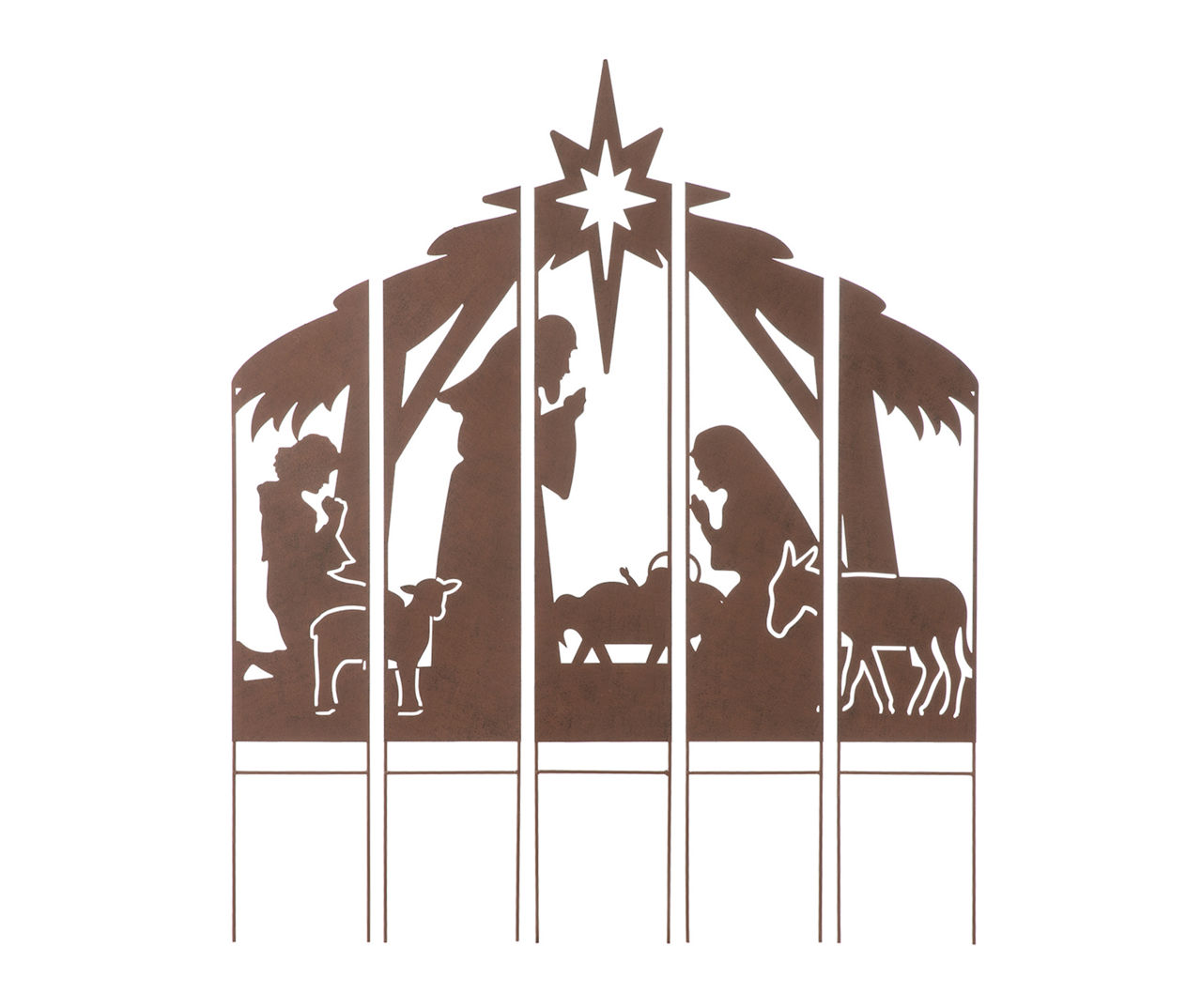 Glitzhome Nativity Scene 5Piece Metal Yard Stake Set Big Lots