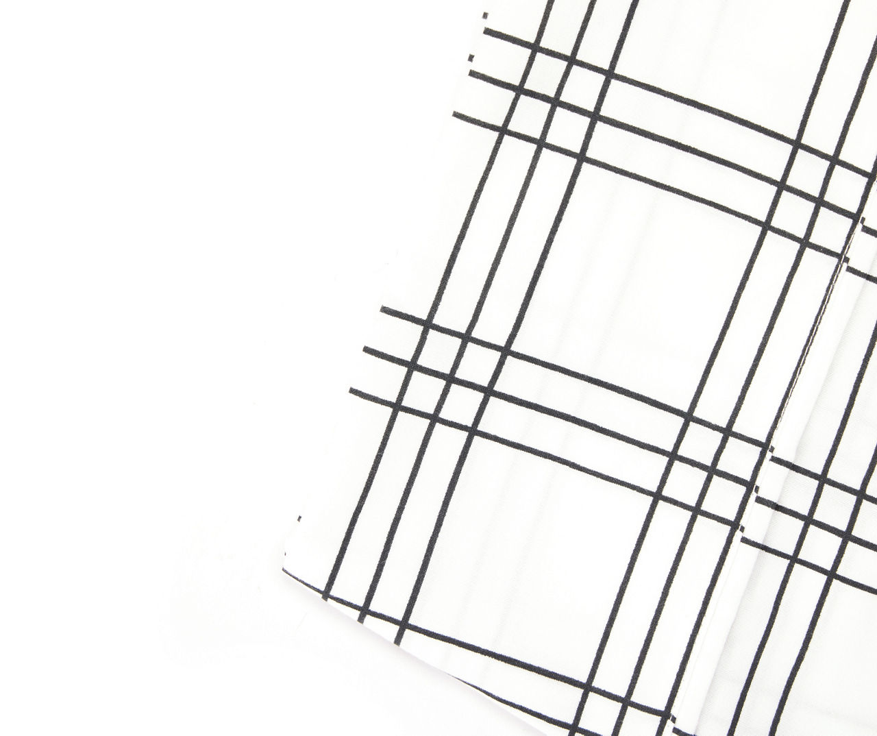 Serta Perfect Sleeper White & Black Grid Plaid Twin 3Piece Microfiber