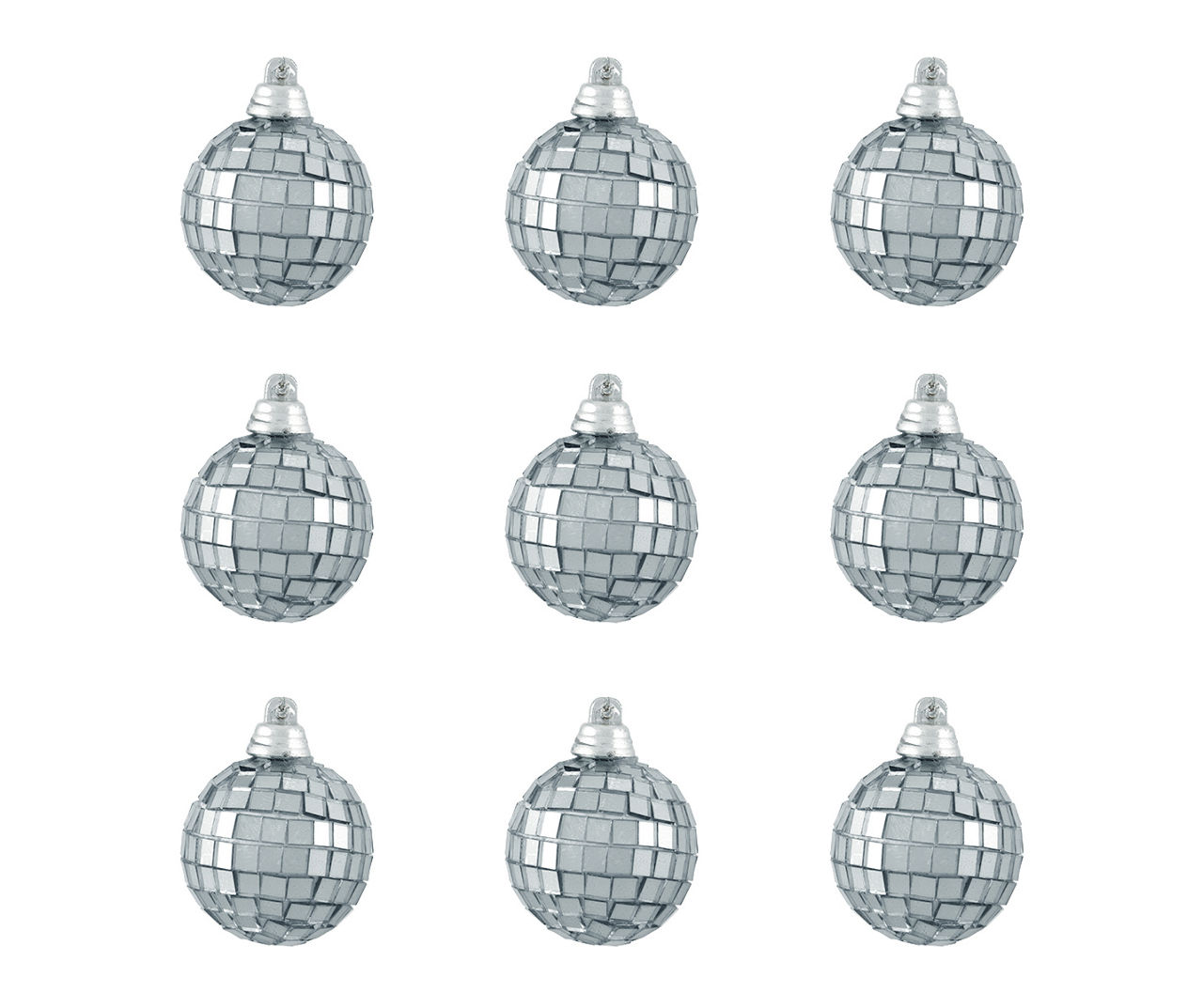 Northlight Silver Mirror Disco Ball 12-Piece Glass Ornament Set | Big Lots