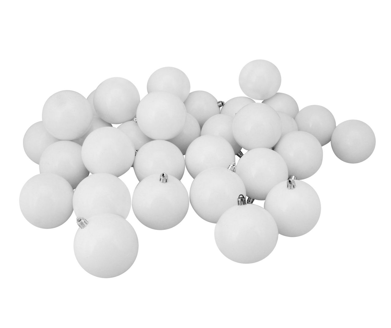  Wettarn 50 Pcs Christmas White Ball Ornaments with Lid