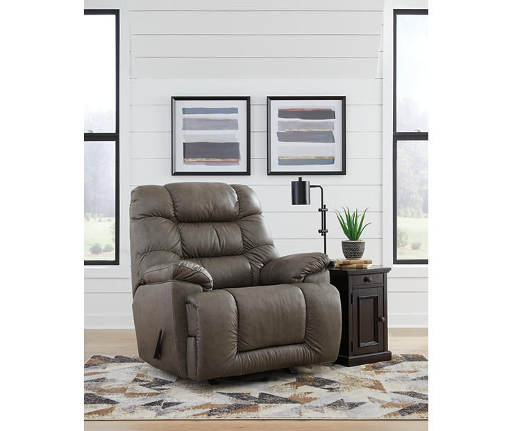 Ashley fallston slate recliner sale