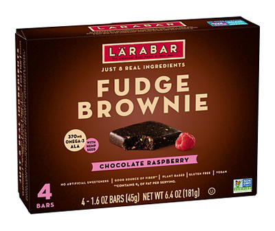 Chocolate Raspberry Fudge Brownie Bars, 4-Count