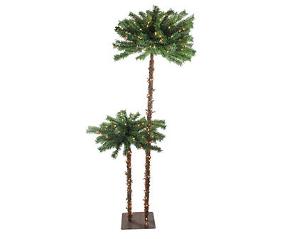 6' Tropical Palm Pre-Lit Artificial Tree with Clear Lights