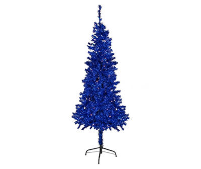 6' Tinsel Pre-Lit Artificial Christmas Tree with Clear Lights