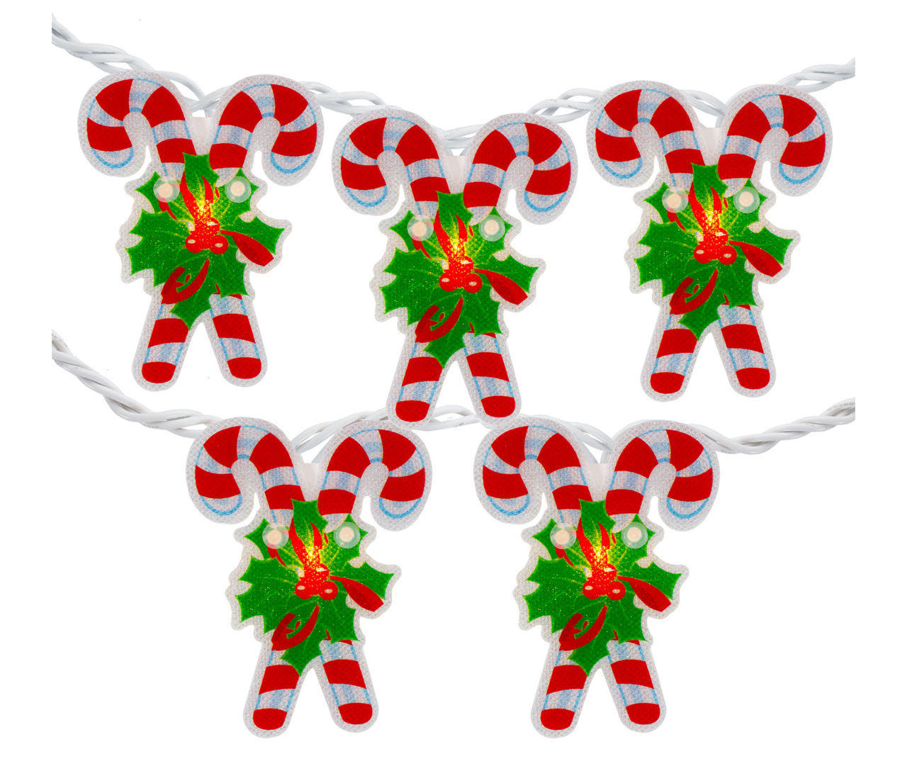 Northlight Crisscross Candy Canes Light Set with White Wire, 10Lights