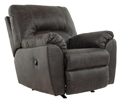 Tambo Pewter Faux Leather Rocker Recliner