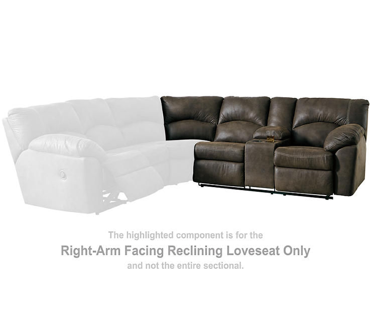 Ashley tambo deals pewter reclining sectional