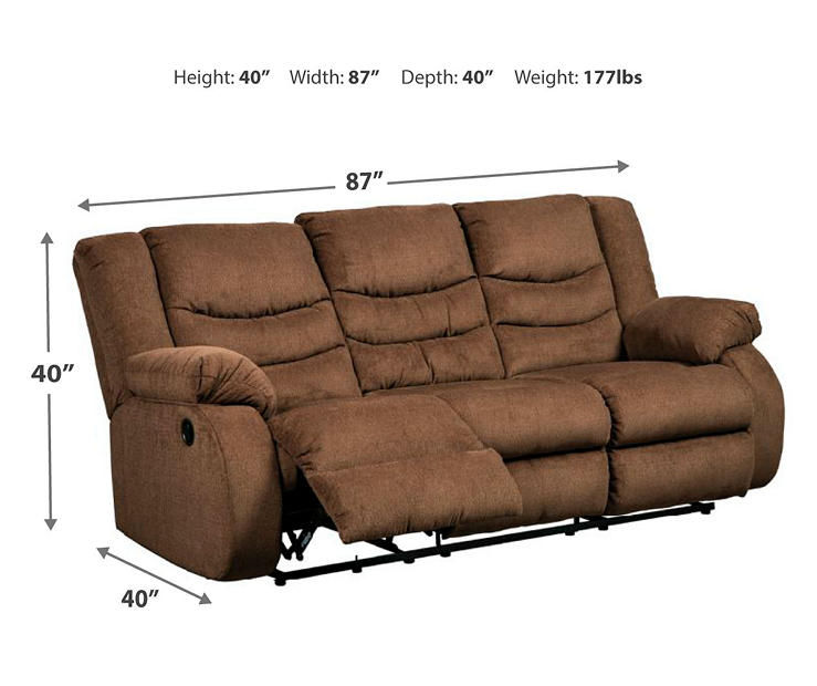 Ashley tulen chocolate on sale reclining sofa