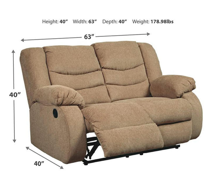 Signature Design By Ashley Tulen Mocha Reclining Loveseat Big Lots