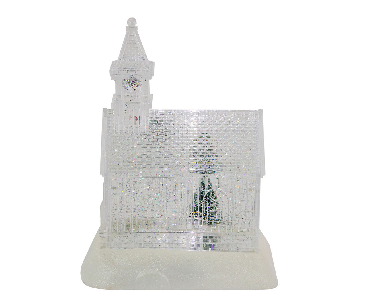 Northlight Icy Crystal Snow Globe Glitter House LED Tabletop Decor