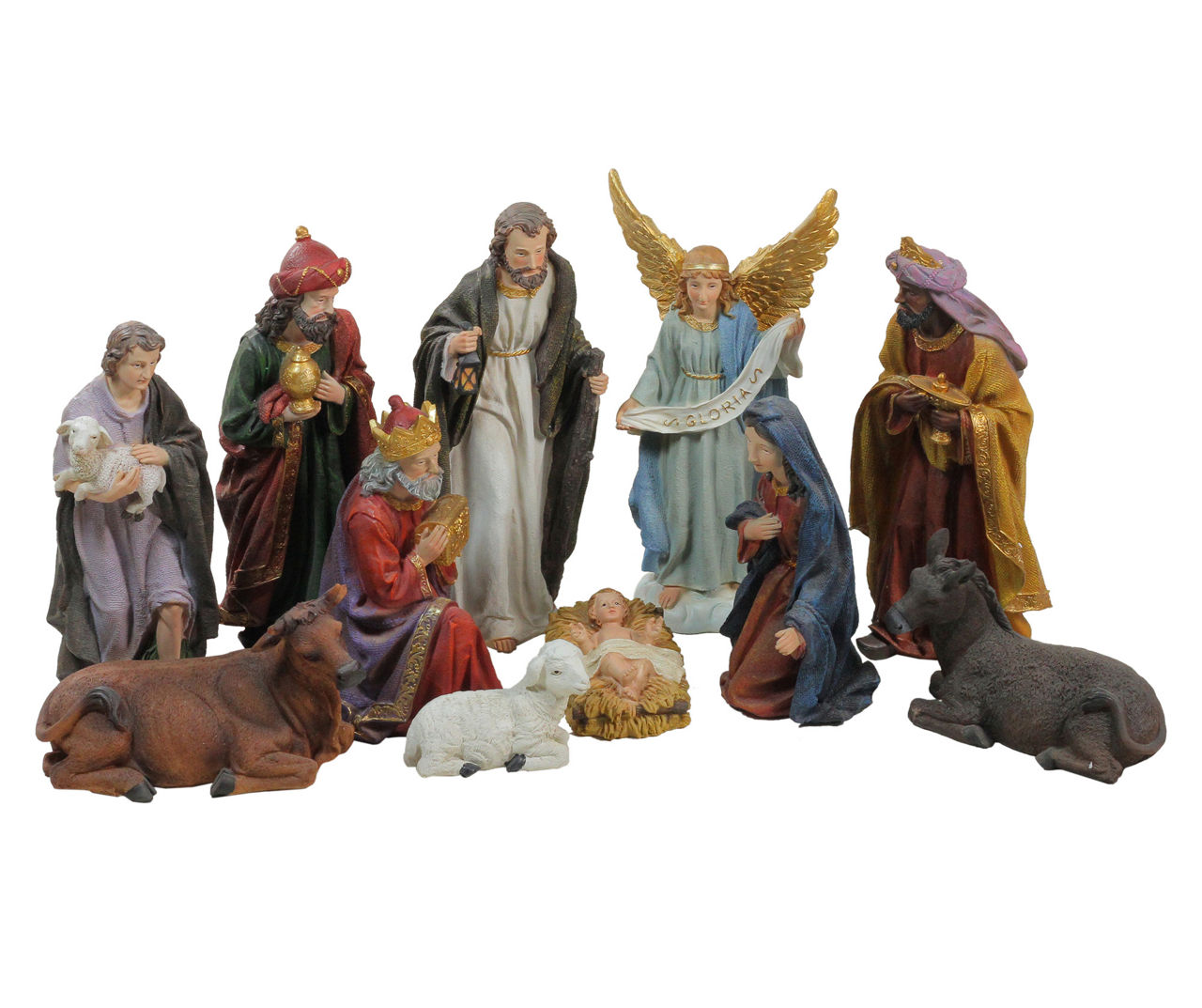 Northlight Blue & Red Nativity Scene 11-Piece Figurine Set | Big Lots