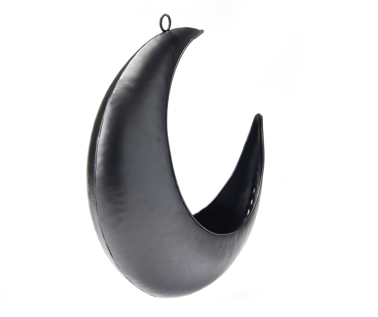 11" Black Moon Metal Hanging Planter