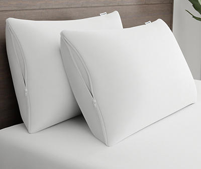 White Complete Allergy Protection Zippered Pillow Protector, 2-Pack
