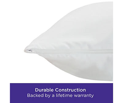 White Complete Allergy Protection Zippered Pillow Protector, 2-Pack
