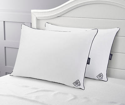 White All-Position Microfiber Standard Pillow, 2-Pack