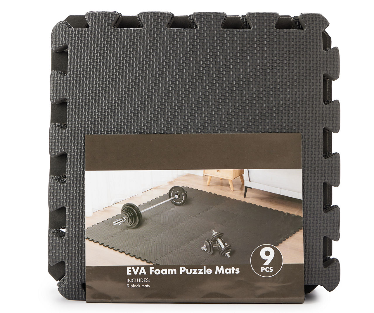 Black EVA Foam Mat Tiles 9 Pack Big Lots