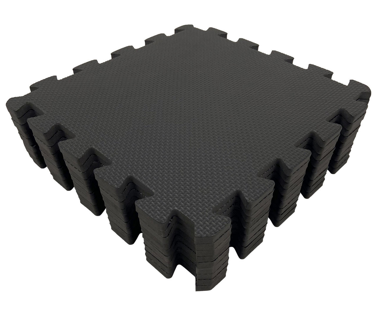 Black EVA Foam Mat Tiles, 9-Pack