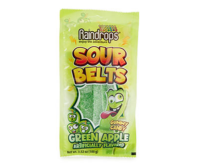 Green Apple Sour Belts Gummy Candy, 3.52 Oz.