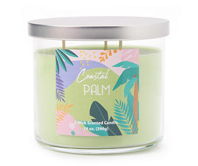 Coastal Palm Green 3-Wick Jar Candle, 14 oz.