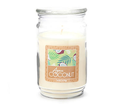 Agave Coconut White Jar Candle, 18 oz.