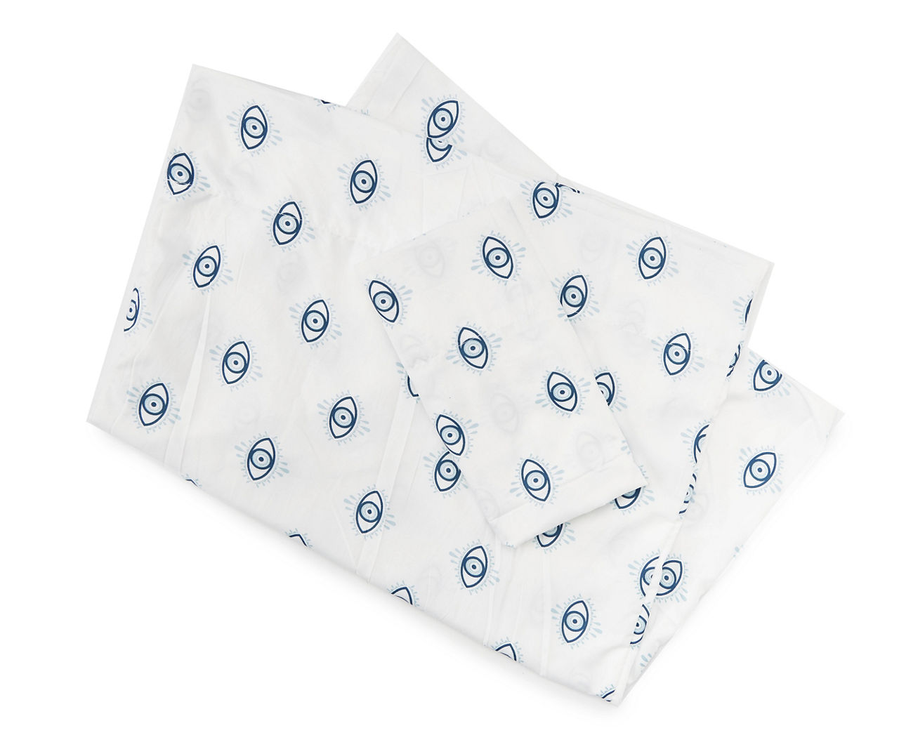 Real Living Grecian Getaway White & Blue AllSeeing Eyes Twin 3Piece Sheet Set Big Lots