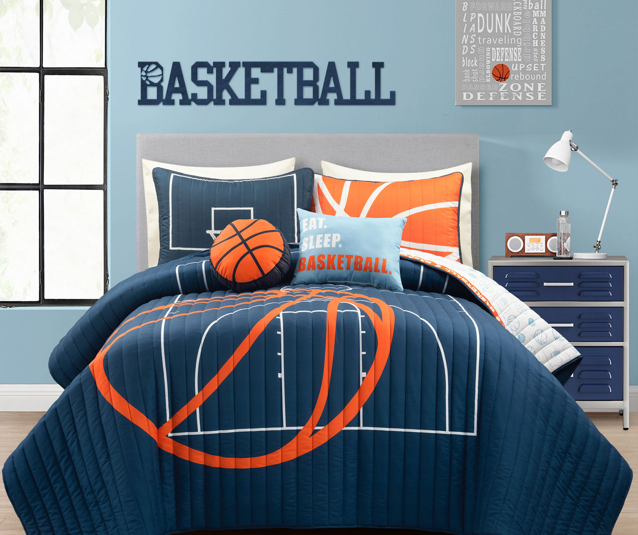 Lush Decor Lush Decor Basketball Reversible Quilt Set Big Lots