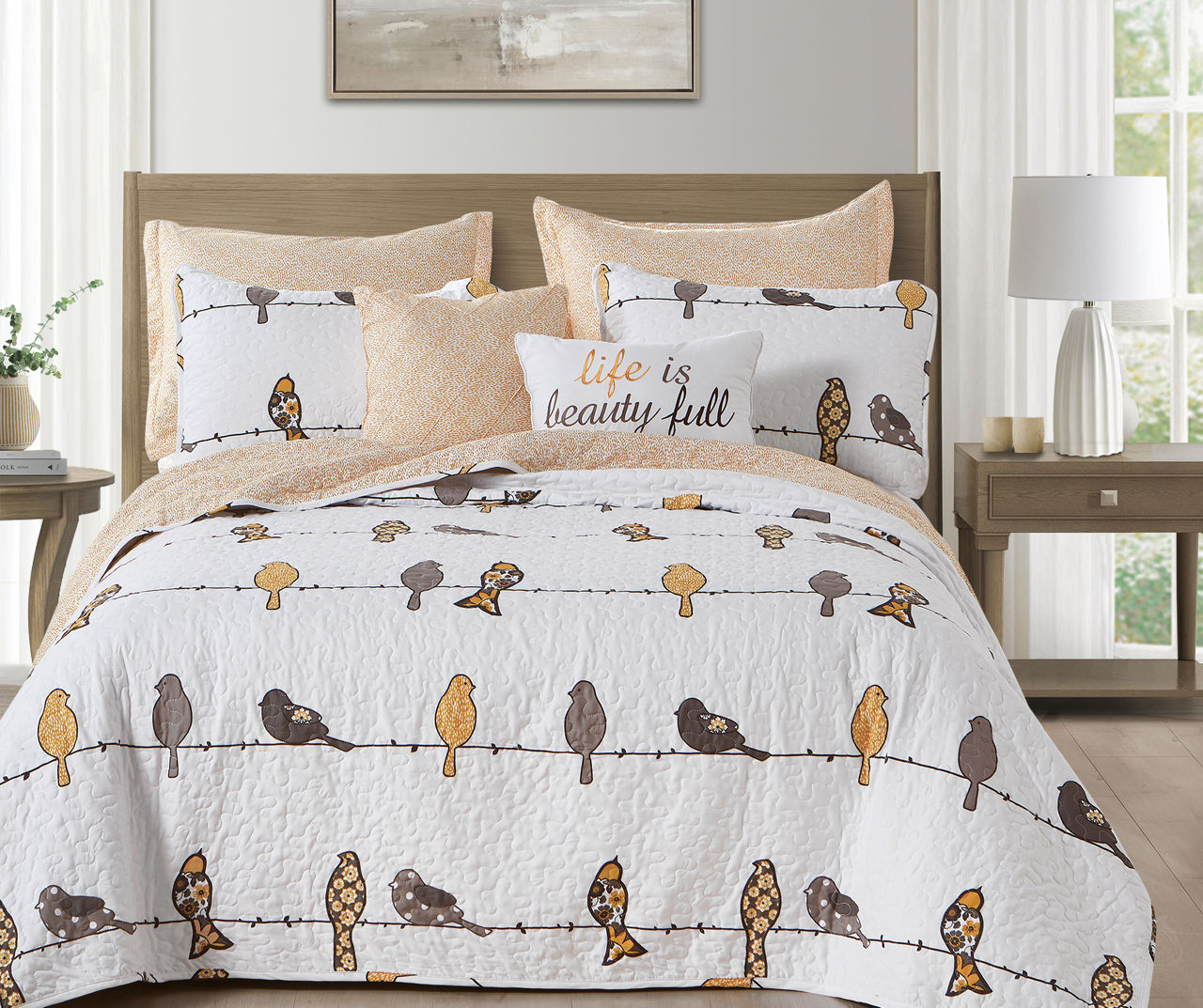 Rowley Birds 6 Piece Soft Sheet Set, Lush Decor