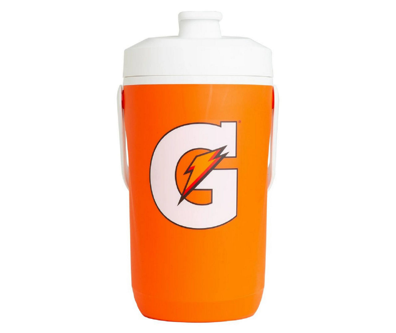 GATORADE 64 oz Cooler Water Bottle Jug White Orange Handle NEW 52000047097