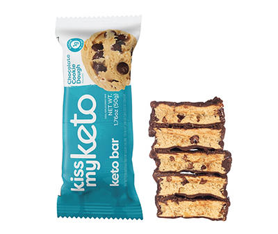 Kiss My Keto Chocolate Cookie Dough Meal Replacement Bar, 12-Pack