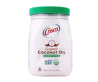 Unrefined Organic Coconut Oil, 27 Oz.