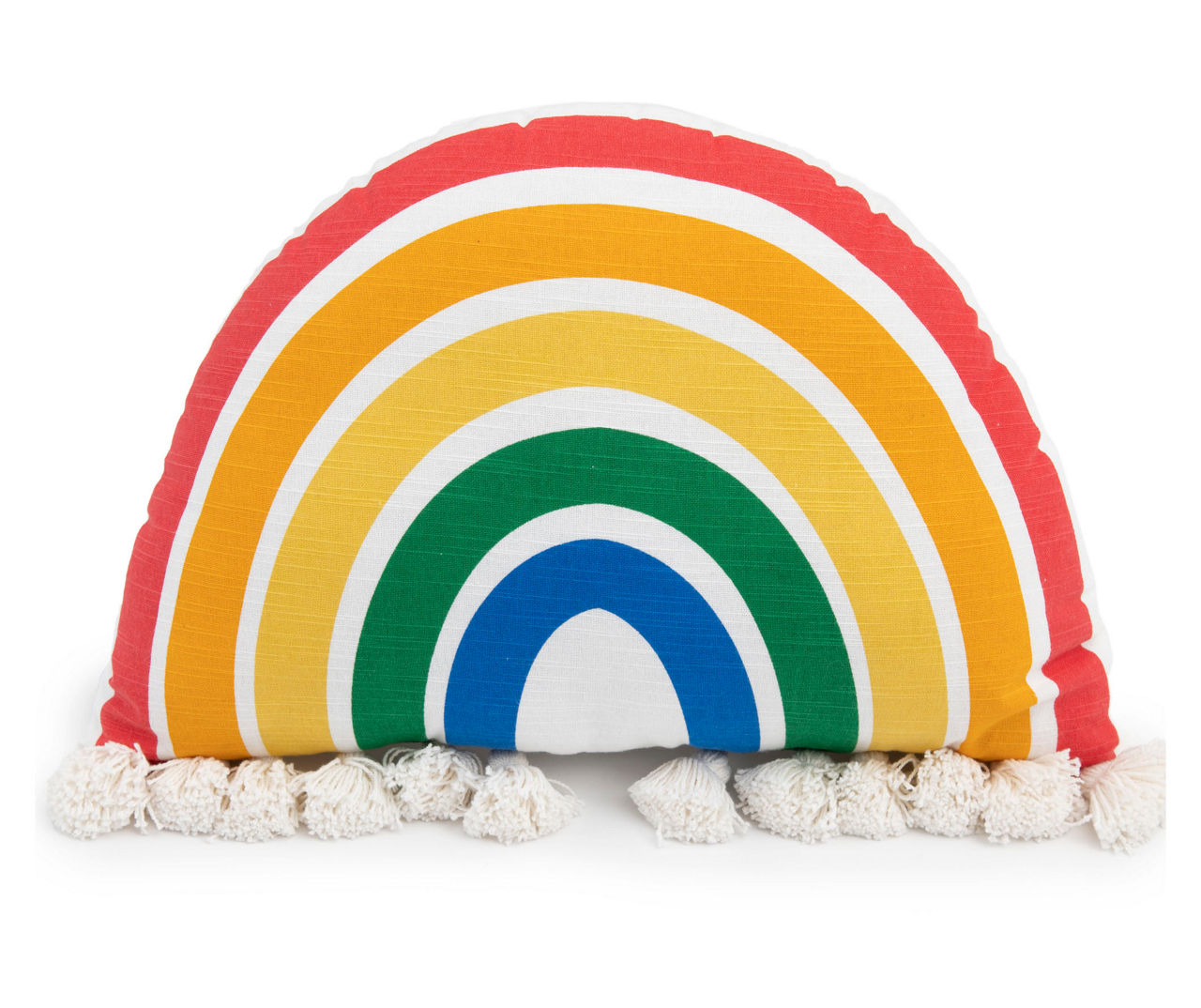 White MultiColor Rainbow Shaped Throw Pillow Big Lots