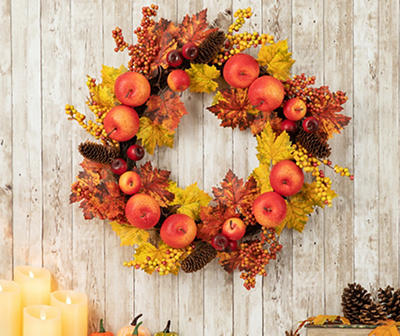 24" Apple, Berry & Leaf Wreath