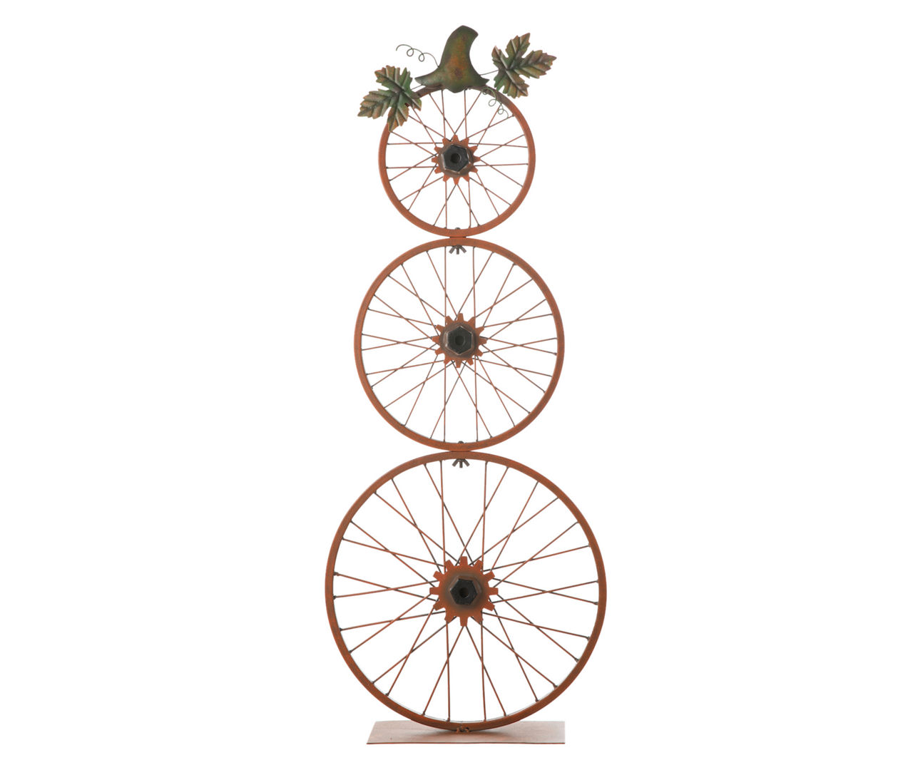 Glitzhome Metal Pumpkin Bicycle Wheel Decor | Big Lots