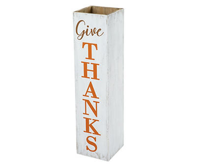 "Welcome" & "Give Thanks" Double Sided Box Sign
