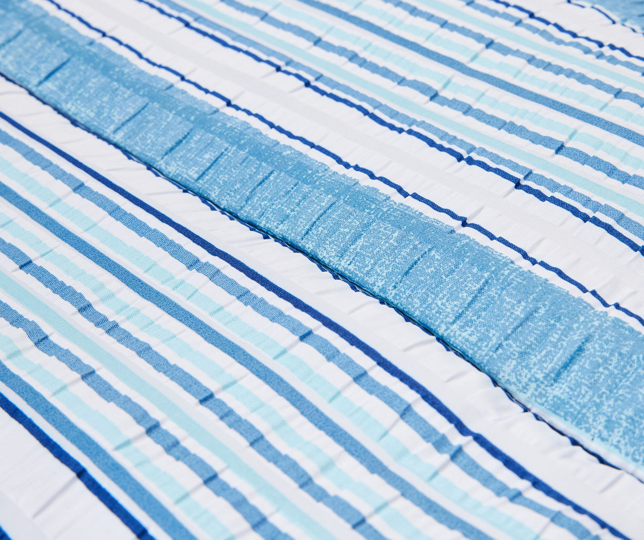 Blue & White Stripe Full/Queen 5-Piece Comforter Set