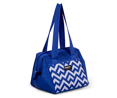 Leftover Blue Chevron 9-Can Cooler Tote