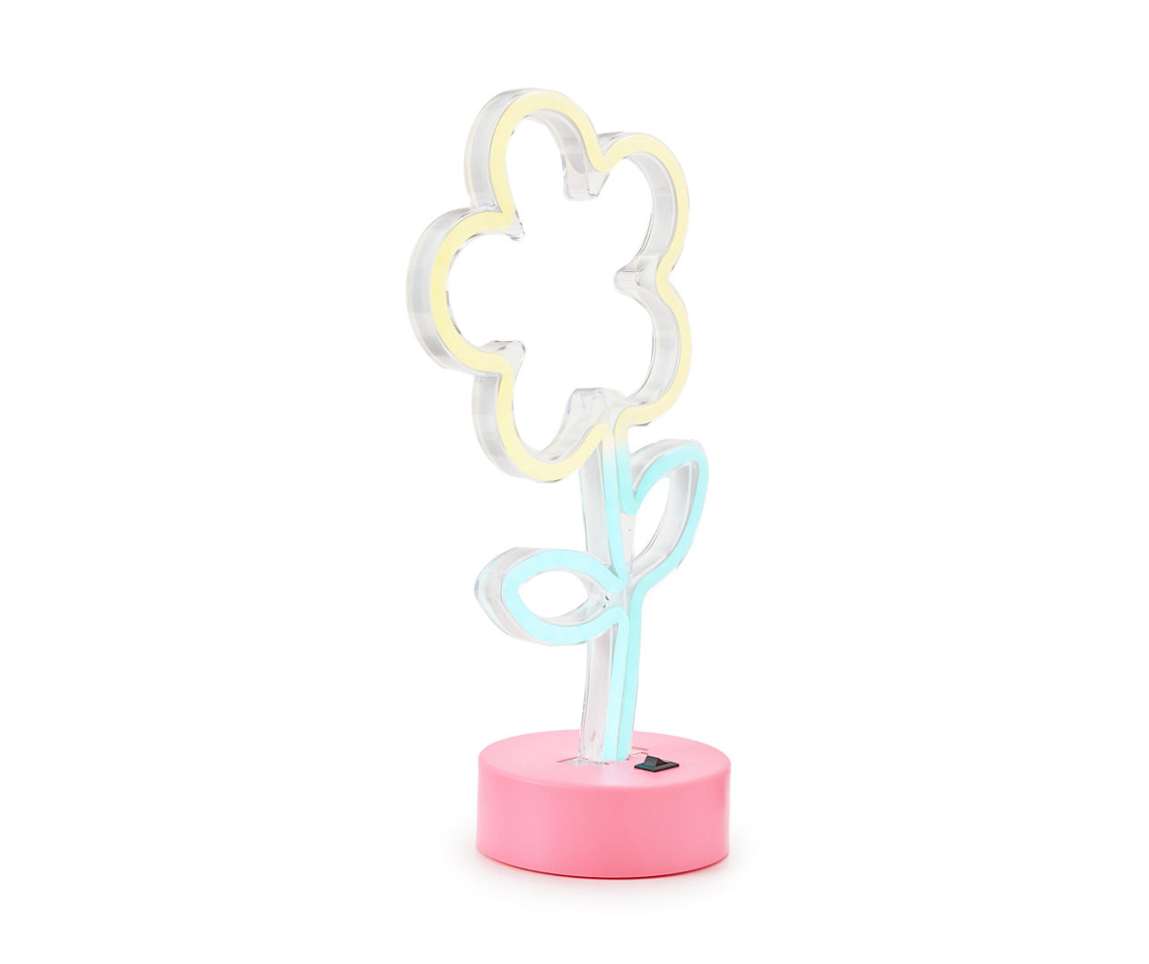 Yellow & Green Neon Flower Tabletop Light