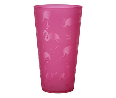 Pink Flamingo Iced Tea Plastic Cups, 4-Pack