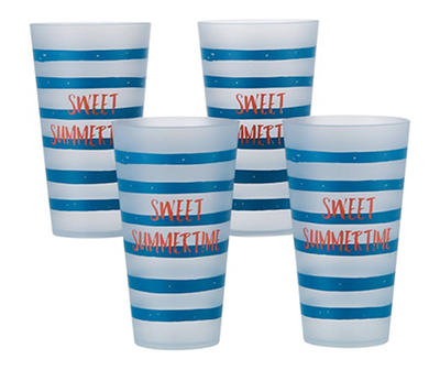 "Sweet Summertime" Iced Tea Plastic Cups, 4-Pack