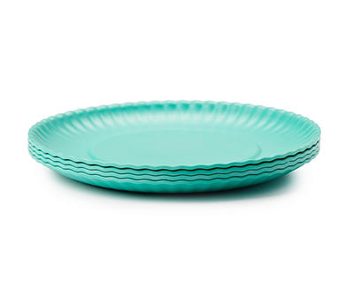 Turquoise Melamine Dinner Plates, 4-Count
